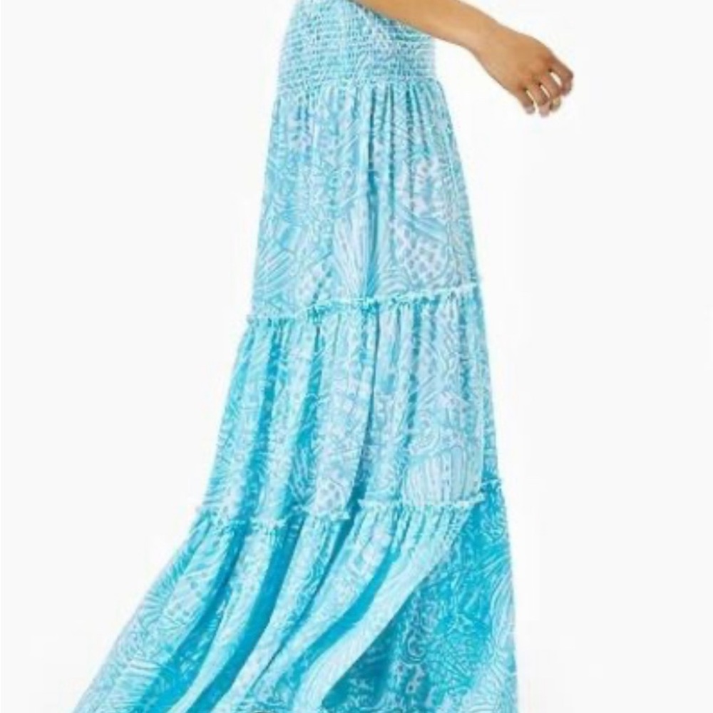 Lilly Pulitzer Hanalei Skirt Succulent Blue Sea Cups Size Small New with Tags